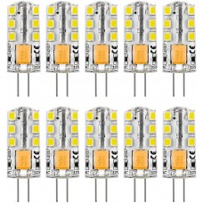 G4 2W LED,20W halogen cold white 6000K non-dimmable LED pin base lamp small light bulb (pack of 10)